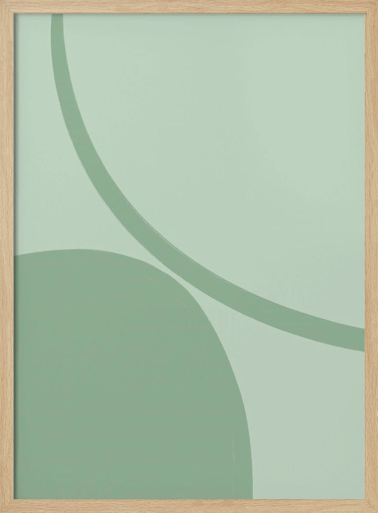 Serene groene rondingen | Poster