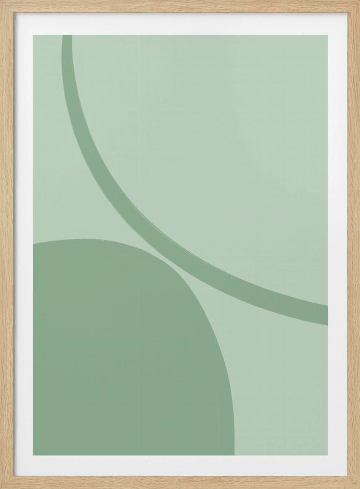 Serene groene rondingen | Poster