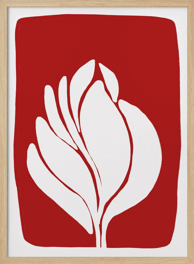 Silhouet van witte bloesem | Poster