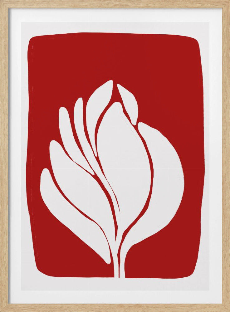 Silhouet van witte bloesem | Poster