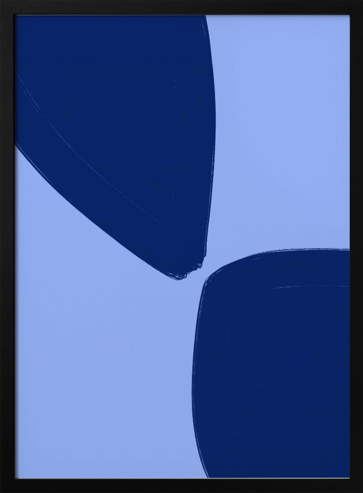 Blue Petal Shapes | Poster