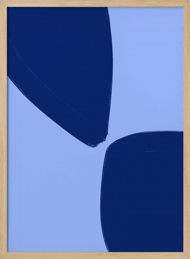 Blue Petal Shapes | Poster