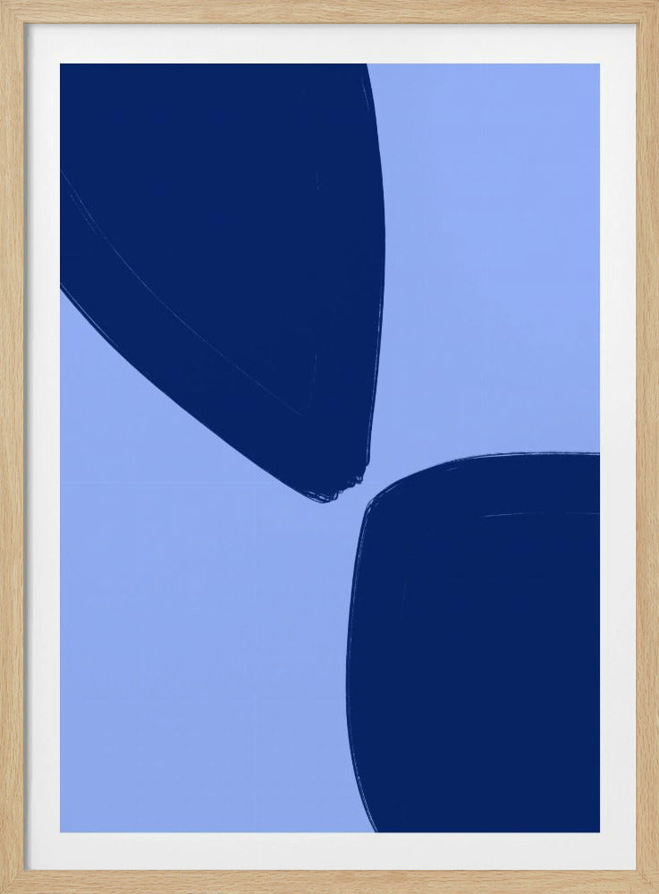 Blue Petal Shapes | Poster