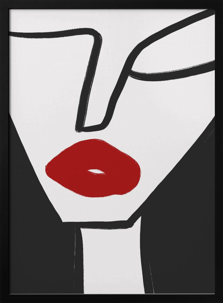 Opvallende rode lippen | Poster