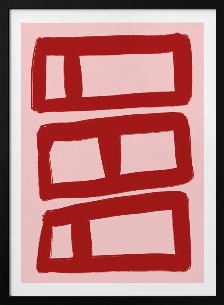 Red Symmetry Blocks | Poster