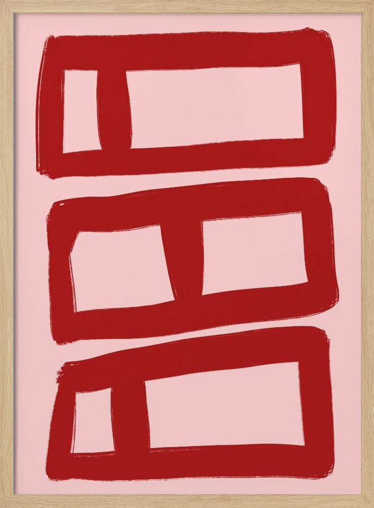 Red Symmetry Blocks | Poster