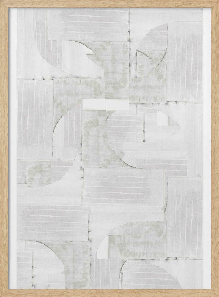 Geometrische witte vormen | Poster