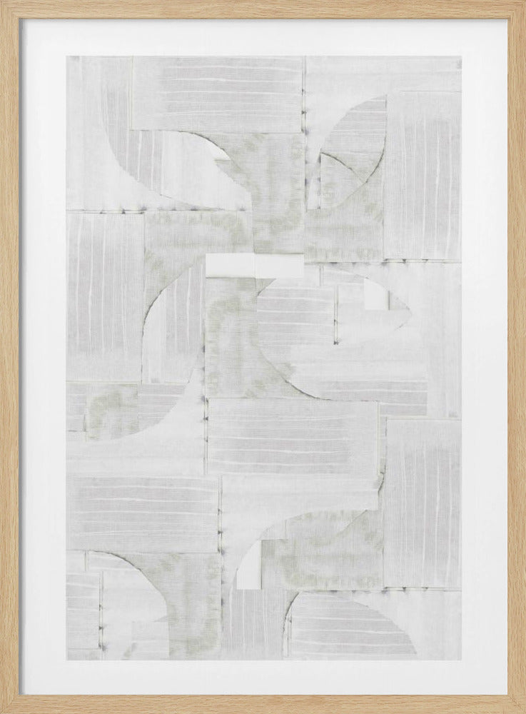 Geometrische witte vormen | Poster