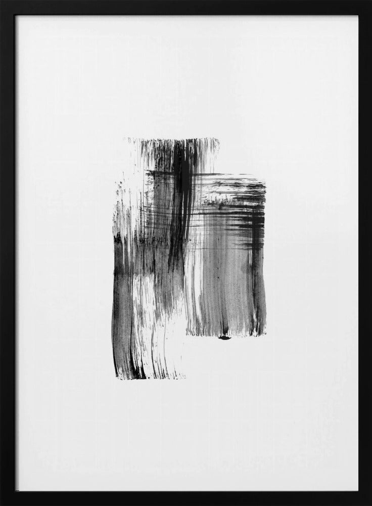 Inkt %22zwart Inktstreken Nr. 01%22 | Poster
