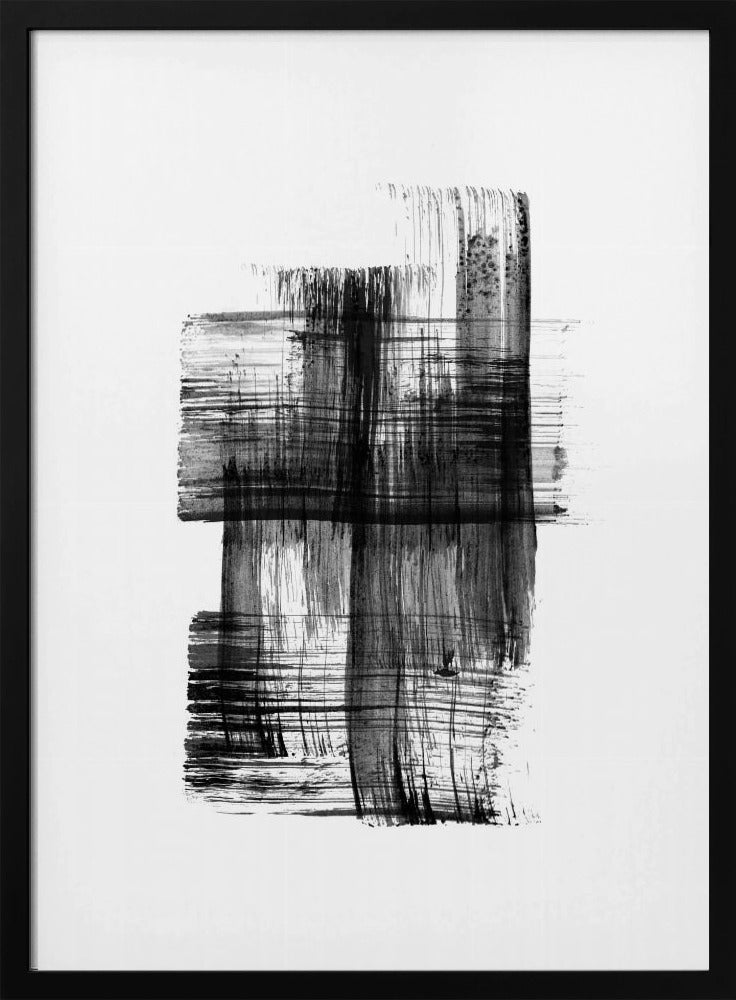 Inkt %22zwart Inktstreken Nr. 03%22 | Poster