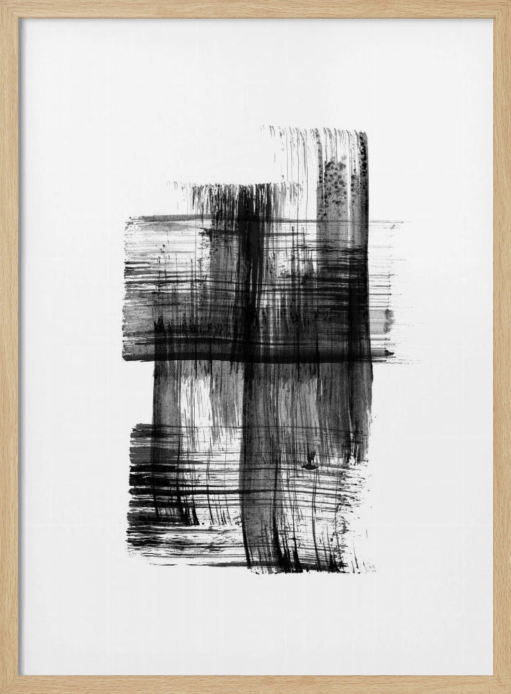 Inkt %22zwart Inktstreken Nr. 03%22 | Poster