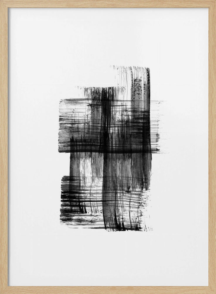 Inkt %22zwart Inktstreken Nr. 03%22 | Poster