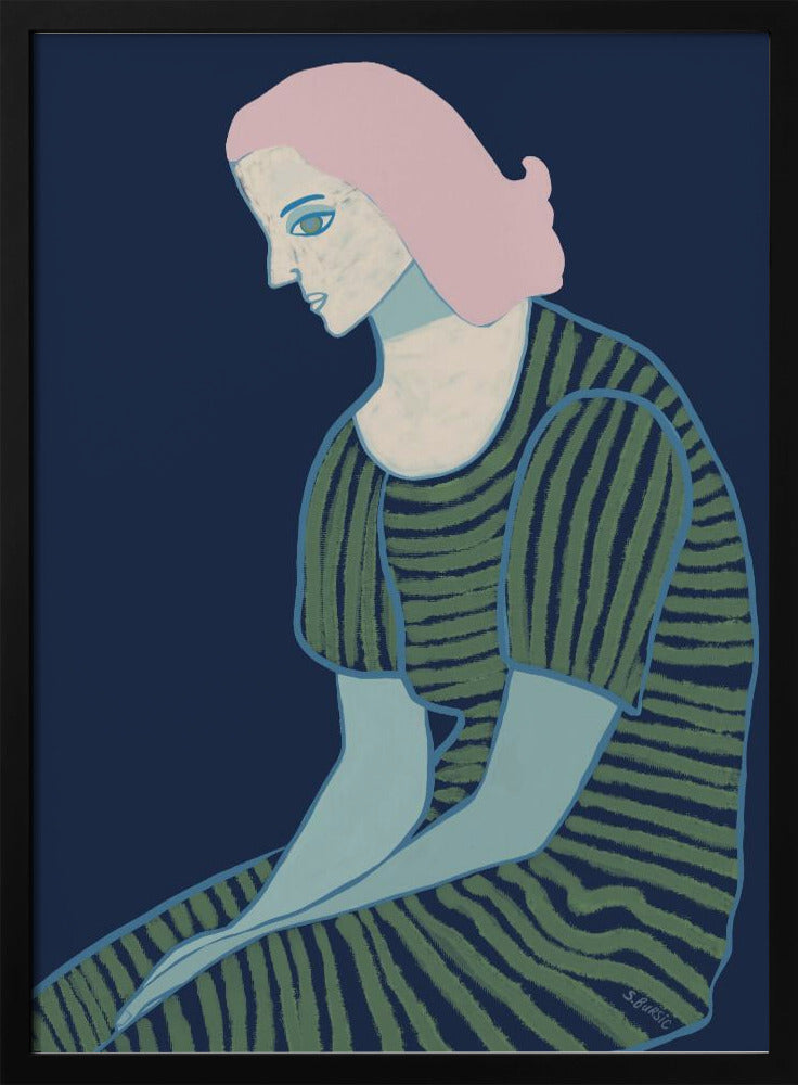 Zittende dame | Poster