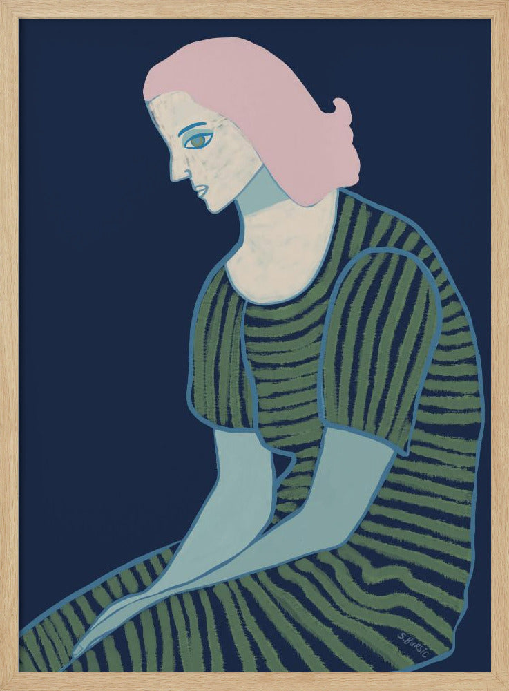 Zittende dame | Poster