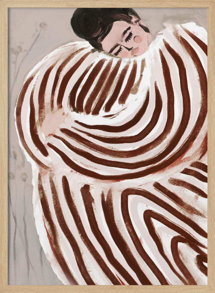 Gestreepte Omhelzing | Poster
