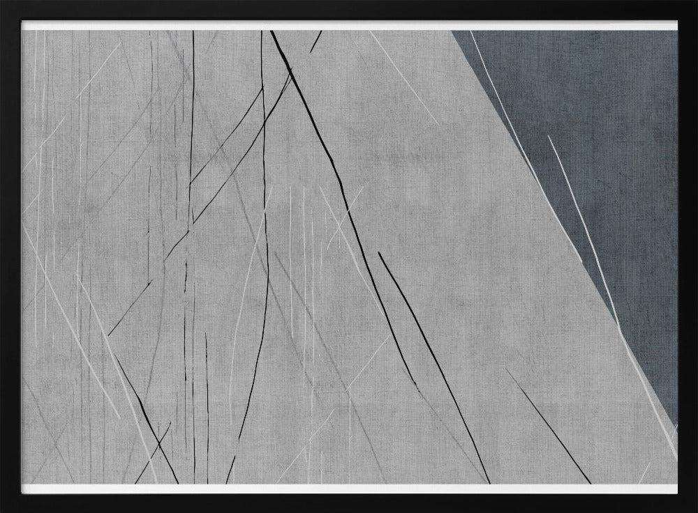 Abstracte lijnen op grijs | Poster