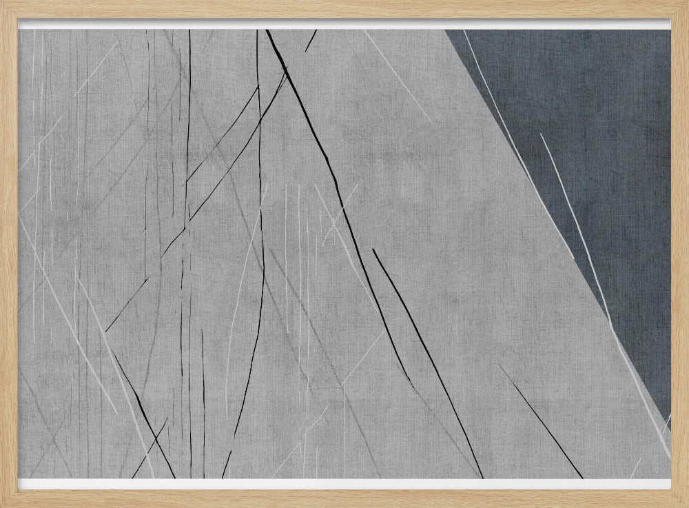 Abstracte lijnen op grijs | Poster
