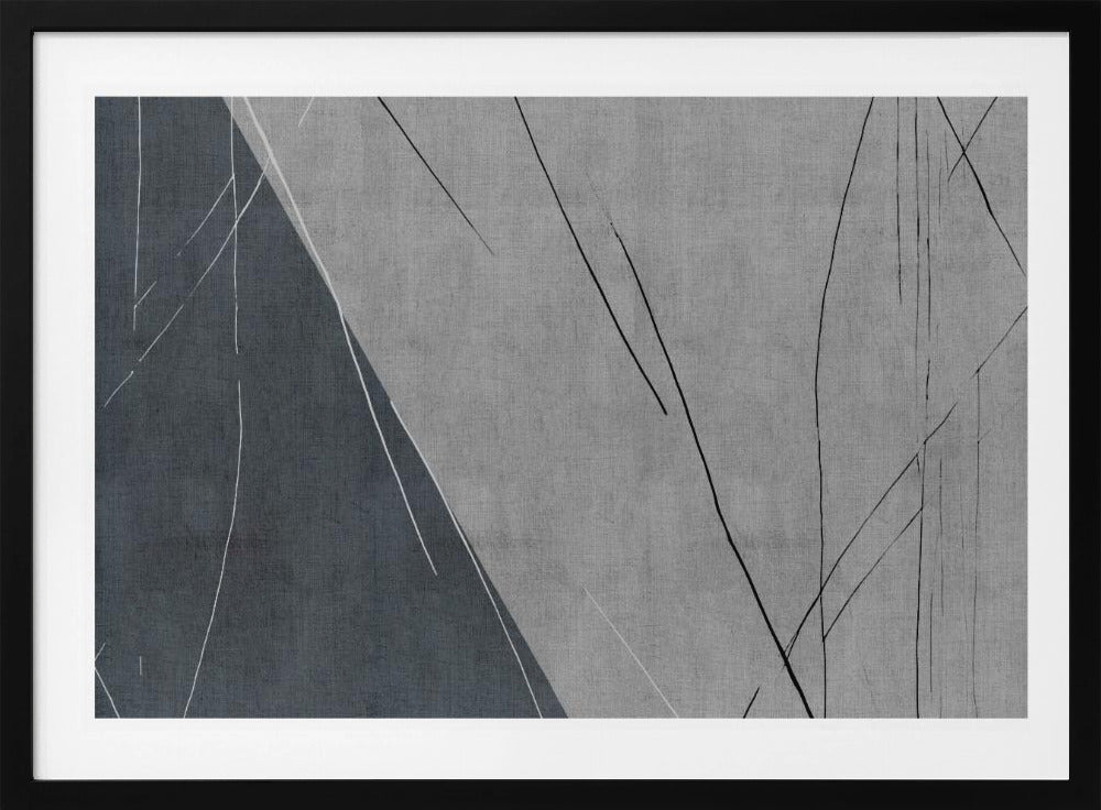 Abstracte lijnen op grijs | Poster