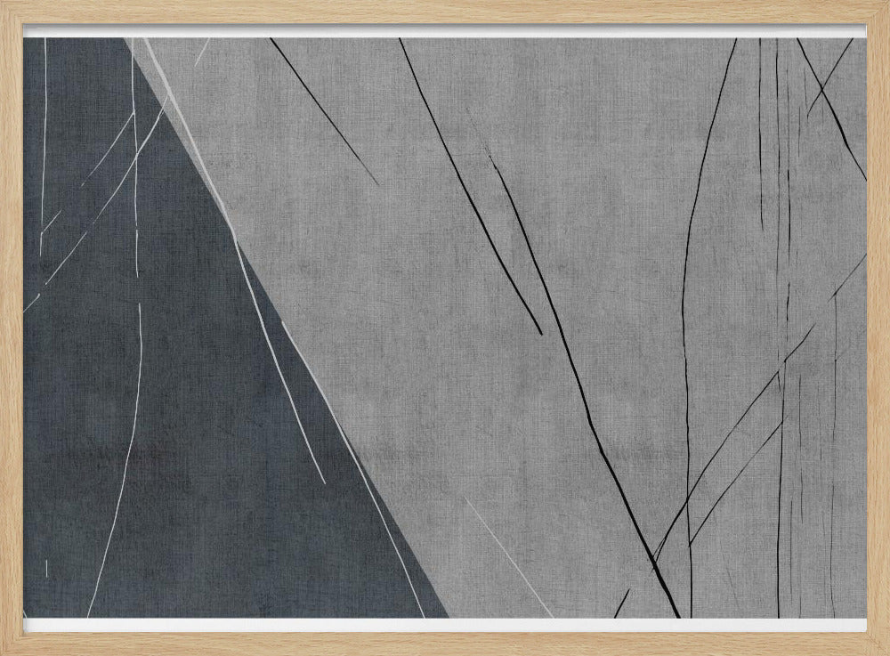 Abstracte lijnen op grijs | Poster