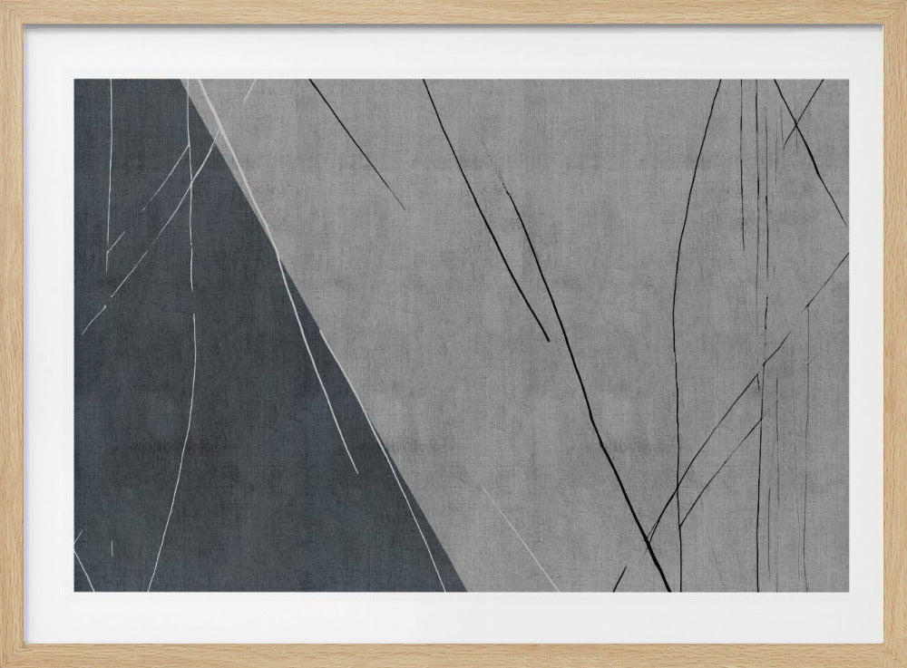 Abstracte lijnen op grijs | Poster