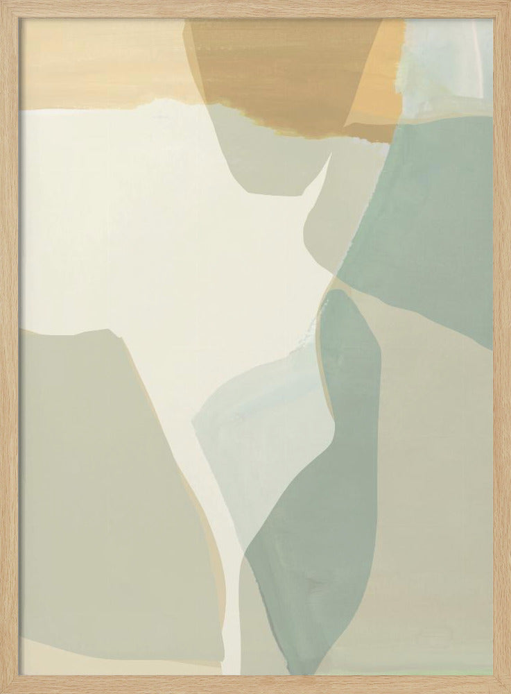 Abstracte vormen in zachte neutrale tinten | Poster