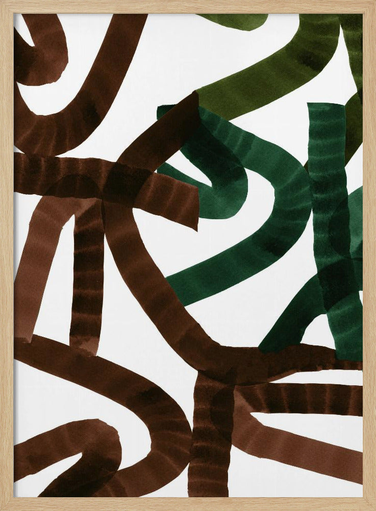 Weelderige lijnen | Poster