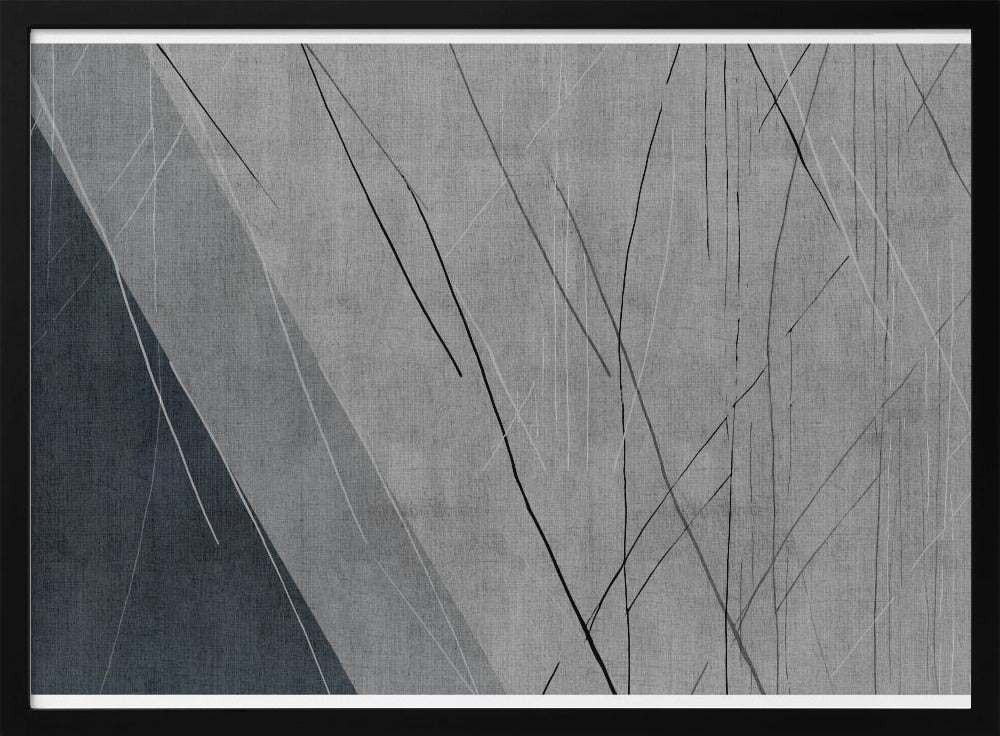 Abstracte lijnen op grijs | Poster