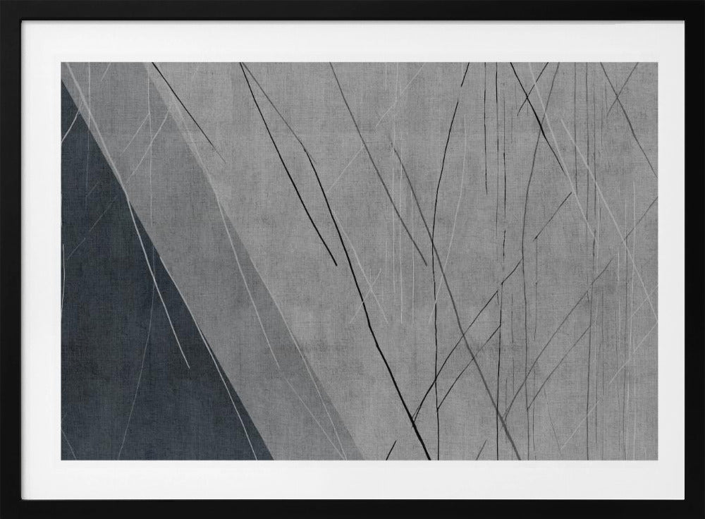 Abstracte lijnen op grijs | Poster