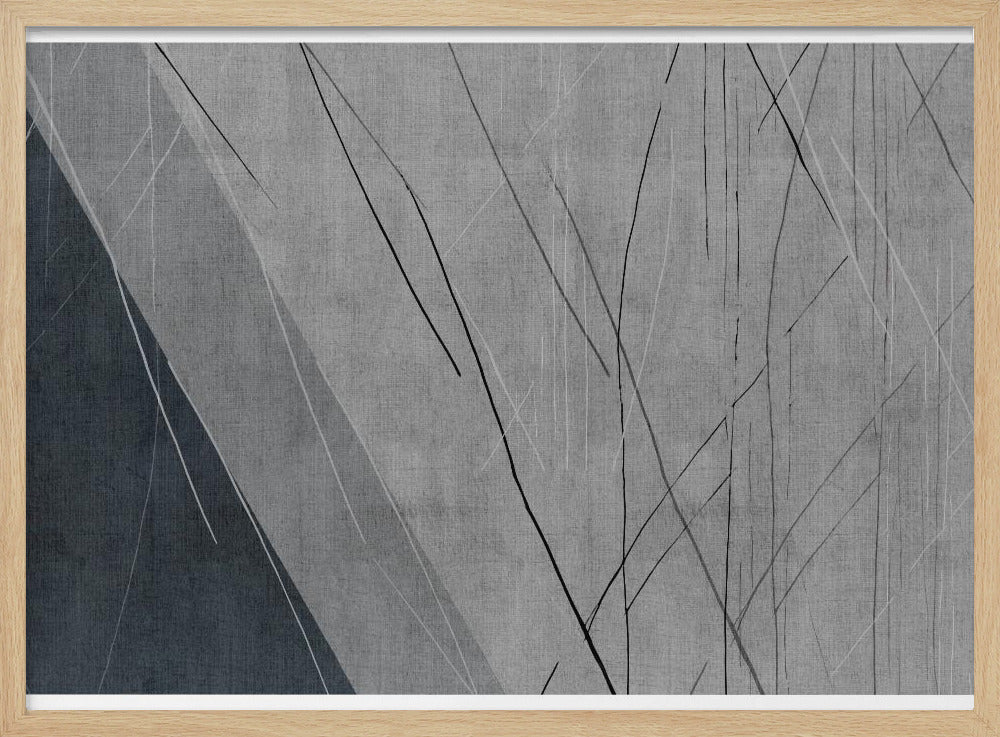 Abstracte lijnen op grijs | Poster