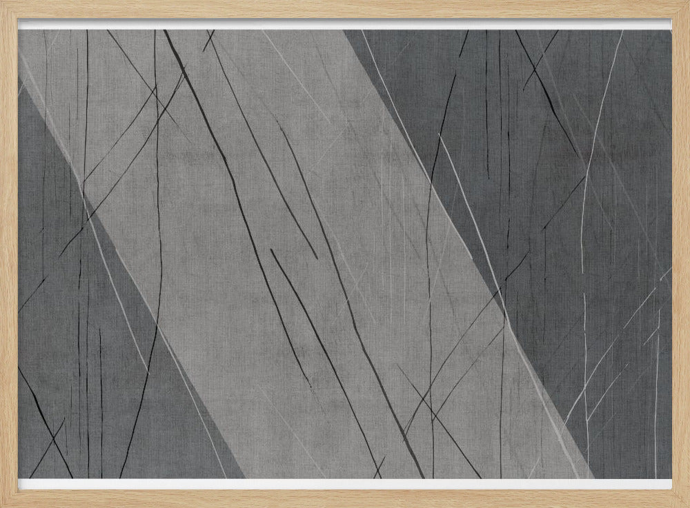 Abstracte lijnen op grijs | Poster