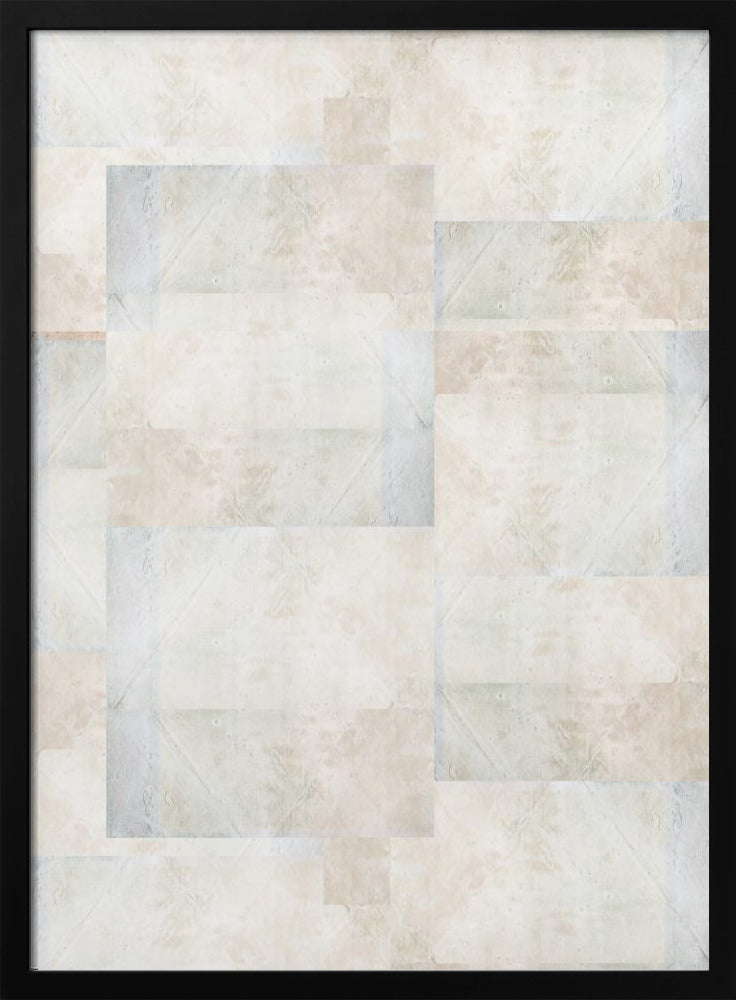 Zacht abstract geometrisch patroon | Poster
