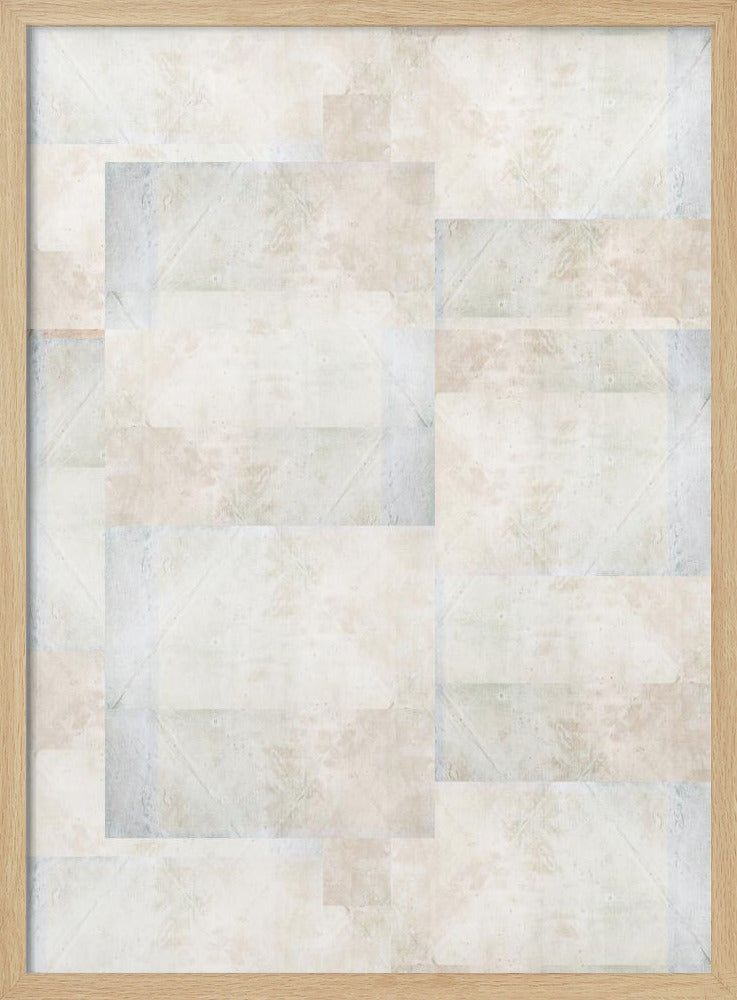 Zacht abstract geometrisch patroon | Poster
