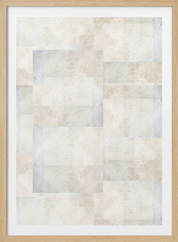Zacht abstract geometrisch patroon | Poster