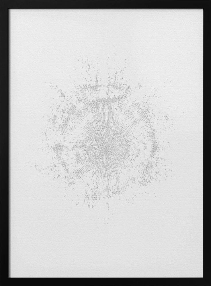Circulair patroon op een wit canvas | Poster