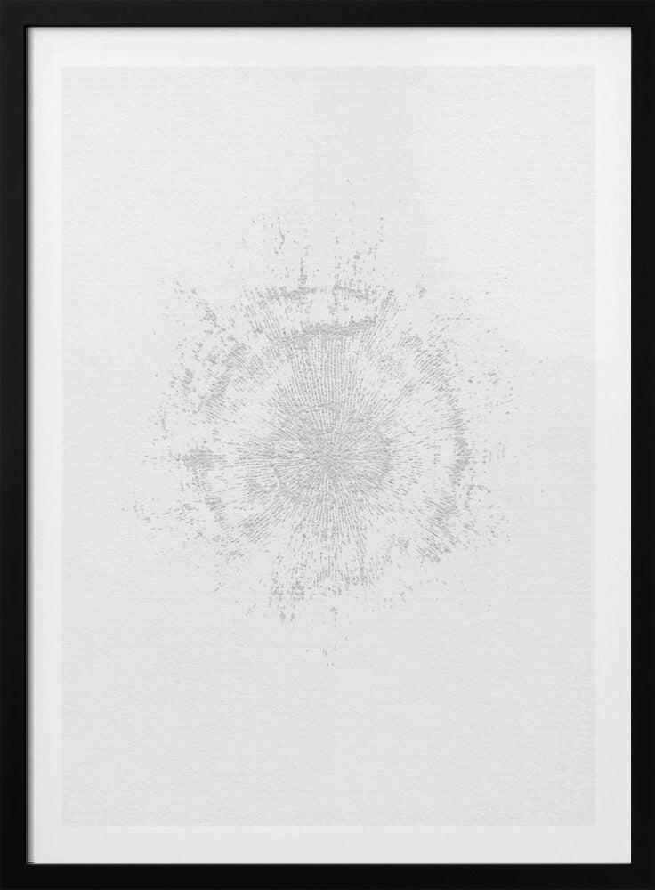 Circulair patroon op een wit canvas | Poster