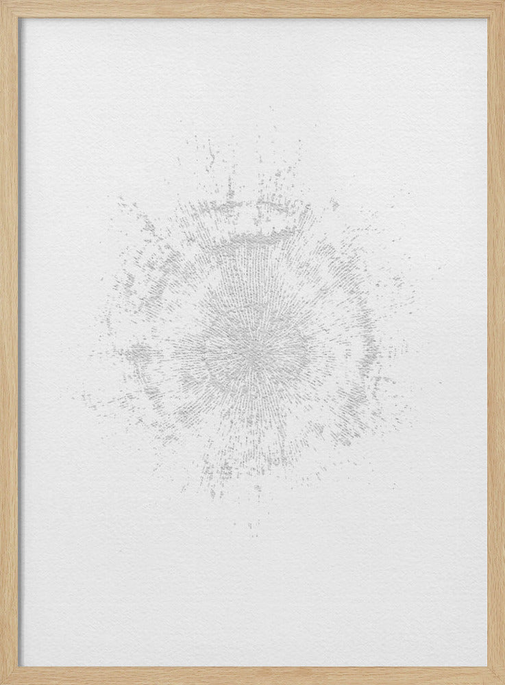 Circulair patroon op een wit canvas | Poster