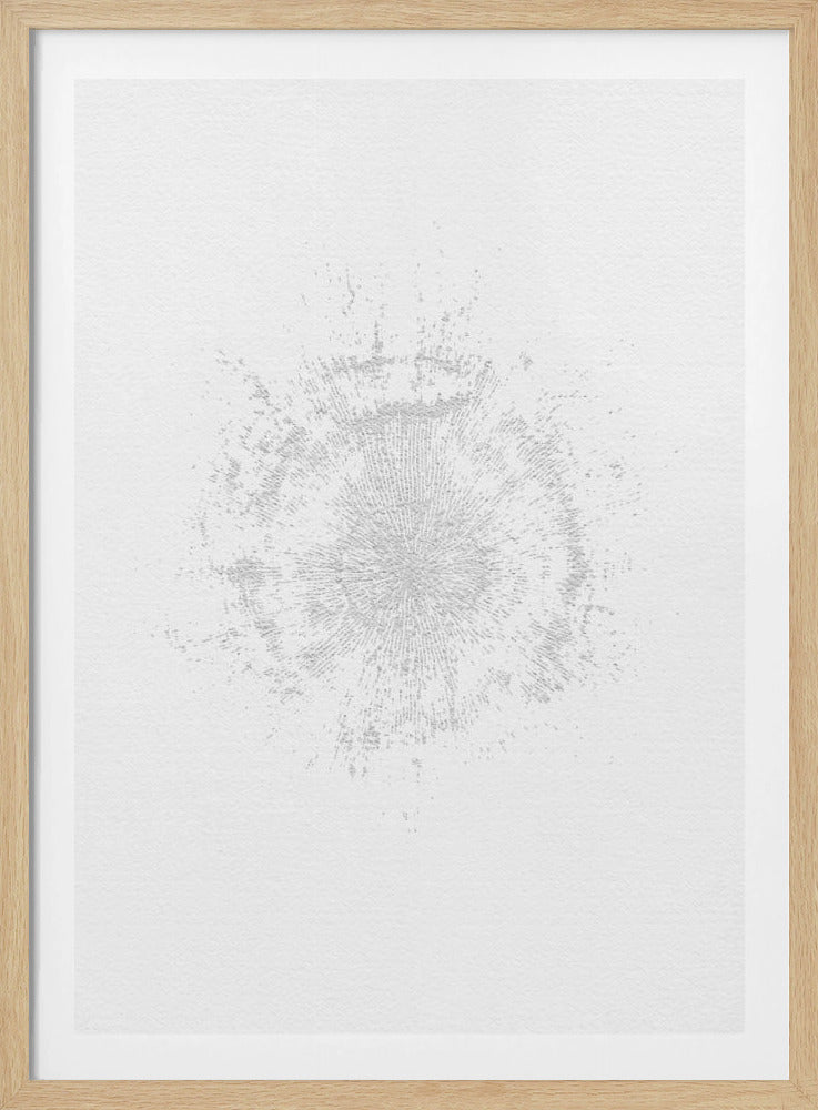 Circulair patroon op een wit canvas | Poster