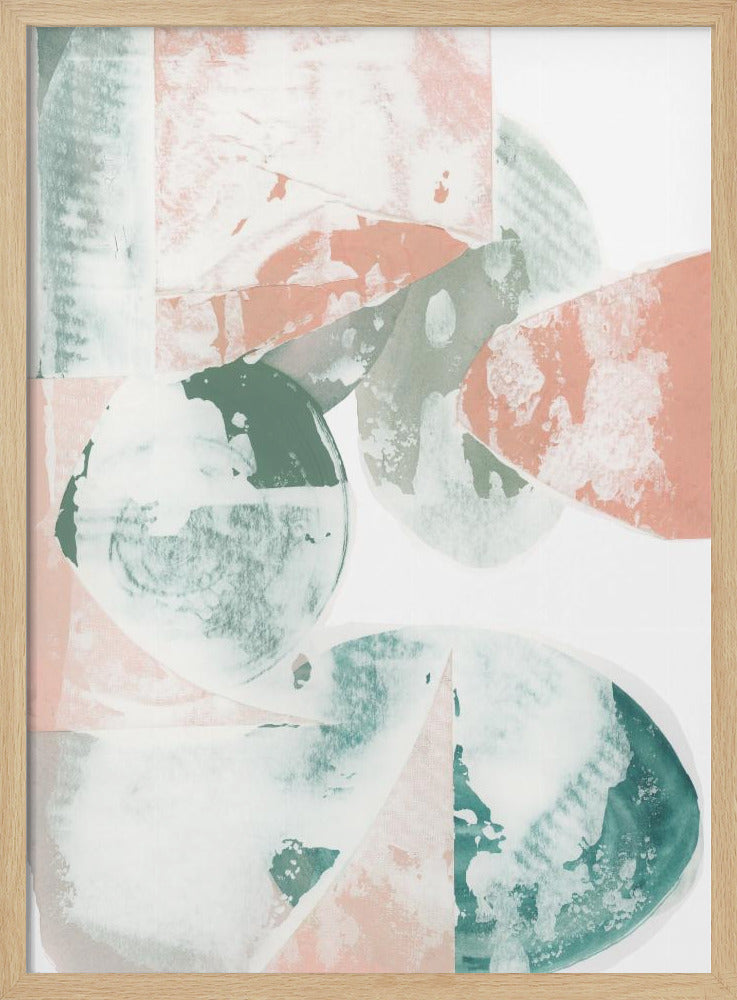 Pasteltinten met organische vormen | Poster
