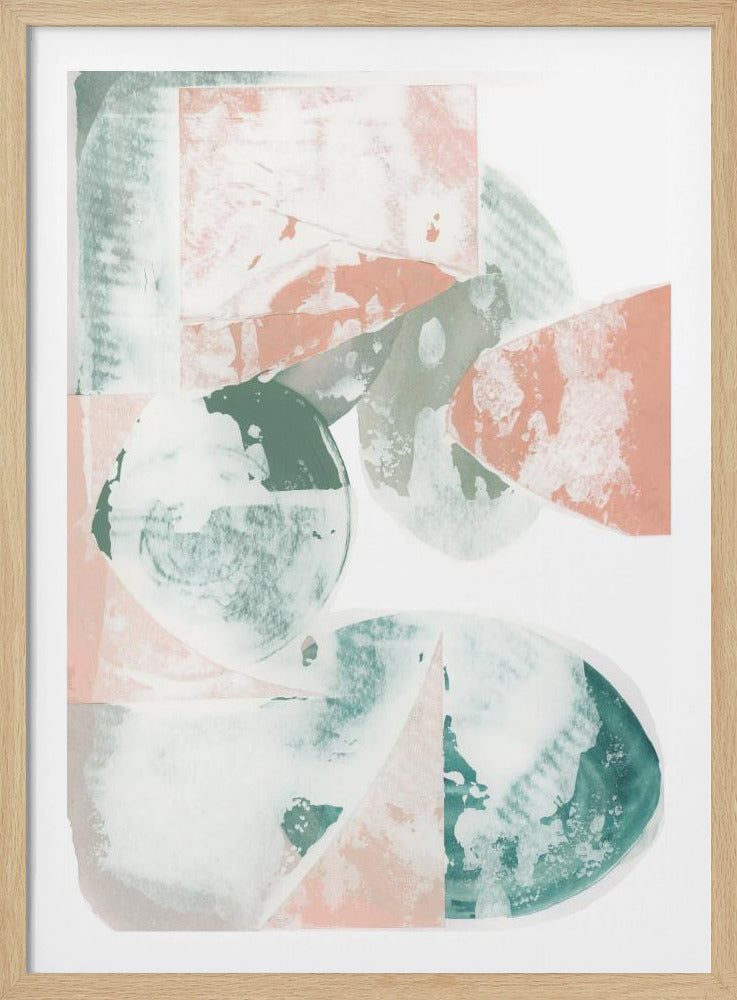 Pasteltinten met organische vormen | Poster