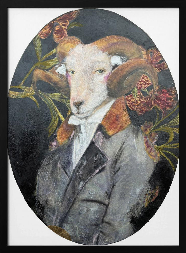 Portret van een koninklijke ram | Poster