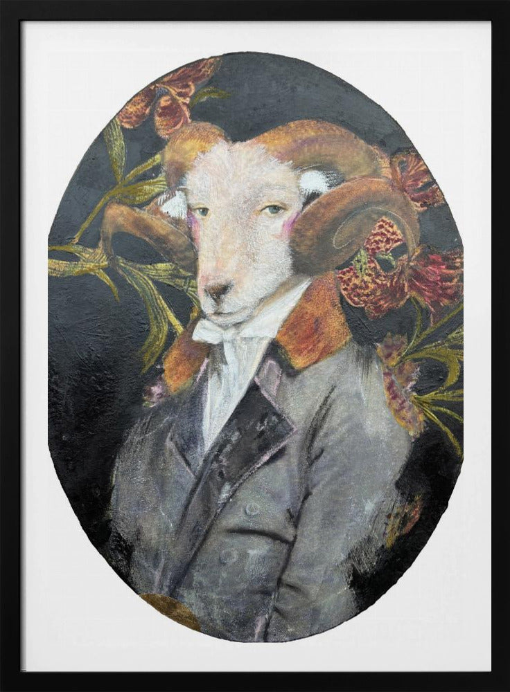 Portret van een koninklijke ram | Poster