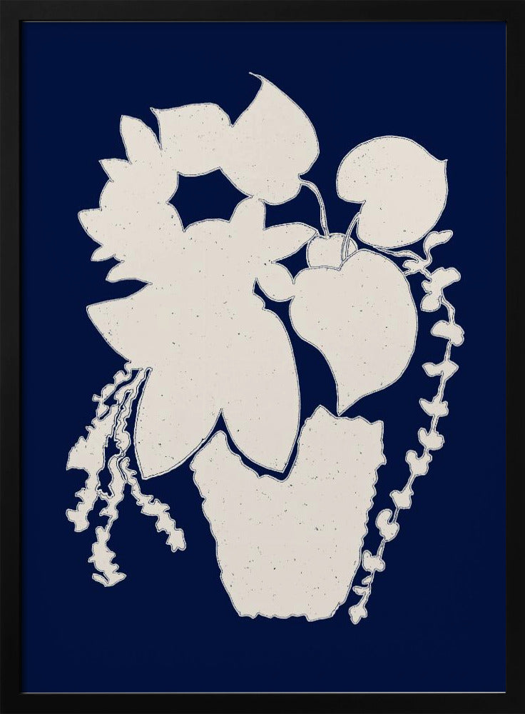 Bloemensilhouet van een plant | Poster