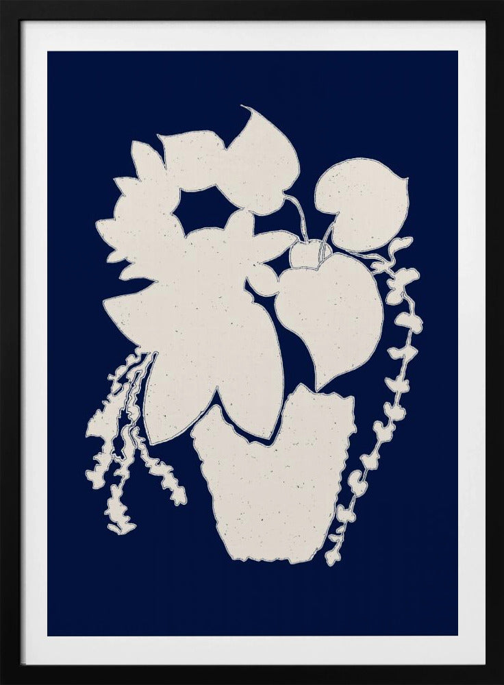 Bloemensilhouet van een plant | Poster