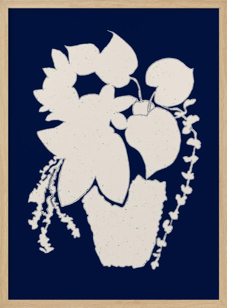 Bloemensilhouet van een plant | Poster