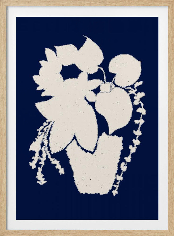 Bloemensilhouet van een plant | Poster