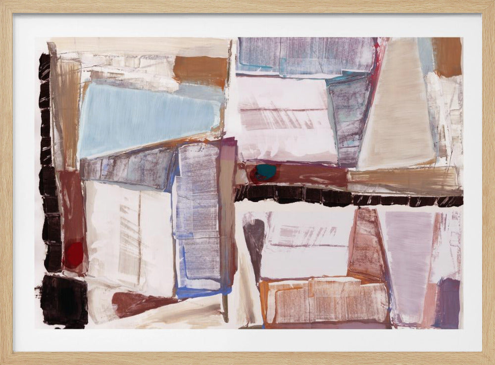 Geconstrueerde Abstractie Rood | Poster