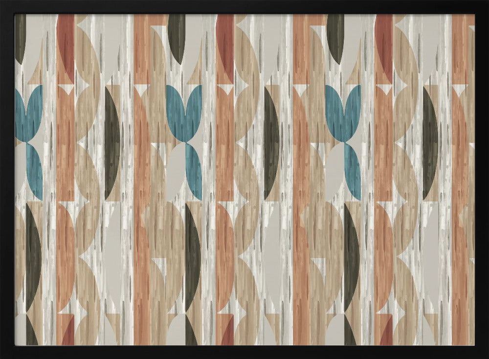 Retro moderne vormen met geometrisch abstract ontwerp | Poster