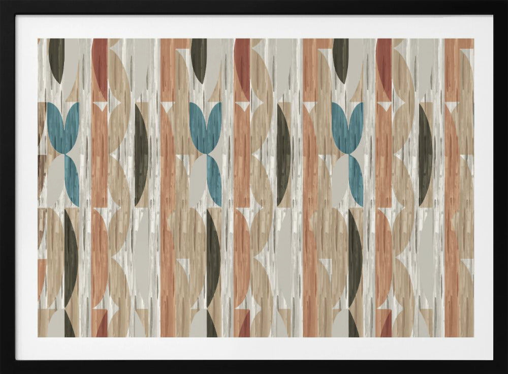 Retro moderne vormen met geometrisch abstract ontwerp | Poster