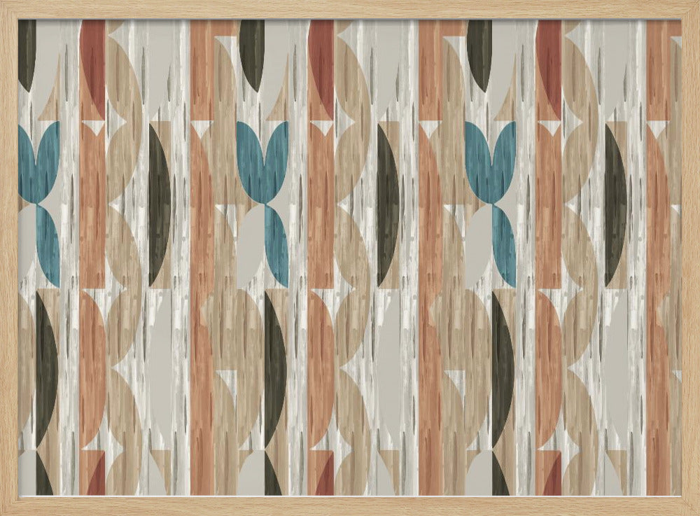 Retro moderne vormen met geometrisch abstract ontwerp | Poster