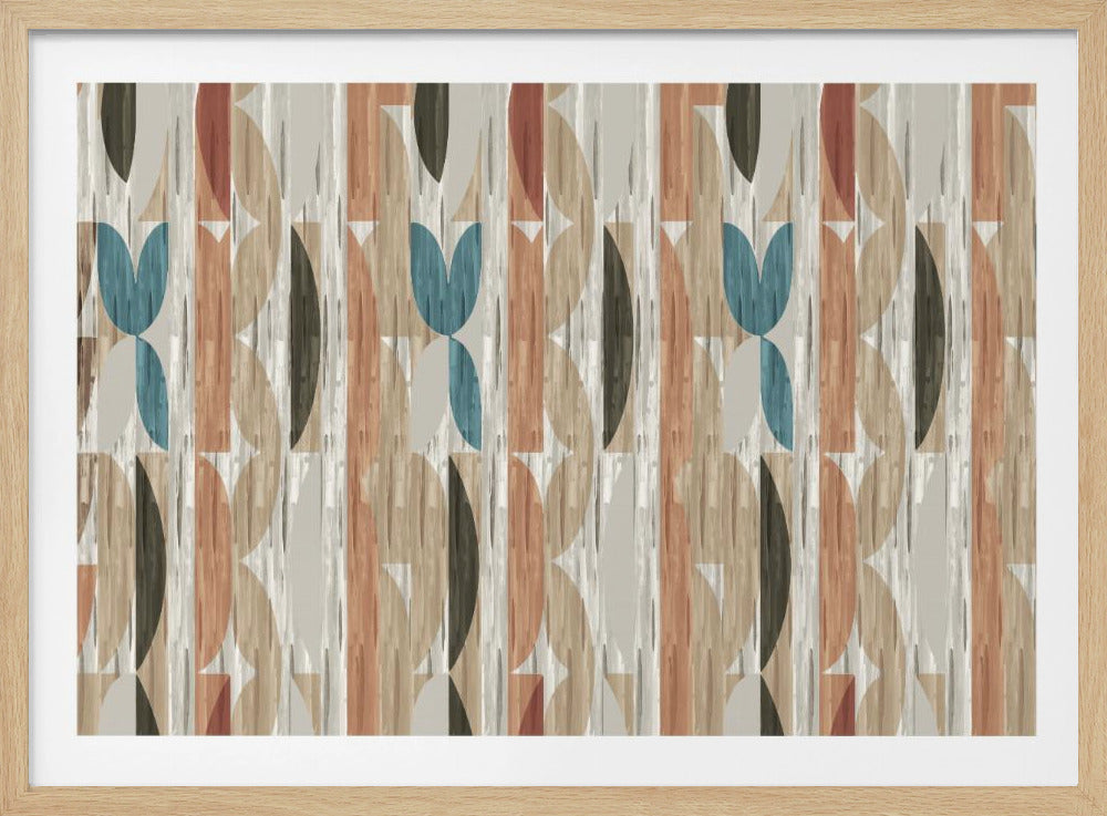 Retro moderne vormen met geometrisch abstract ontwerp | Poster